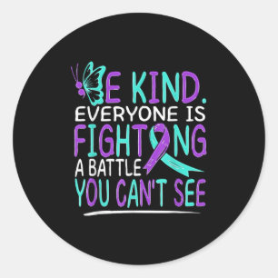 Suicide Awareness Suicide Prevention Suprt Survivo Classic Round Sticker