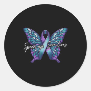 Suicide Awareness Suicide Prevention Suprt Survivo Classic Round Sticker