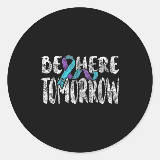 Suicide Awareness Suicide Prevention Suprt Survivo Classic Round Sticker (Front)