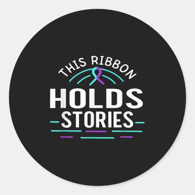 Suicide Awareness Suicide Prevention Suprt Survivo Classic Round Sticker (Front)