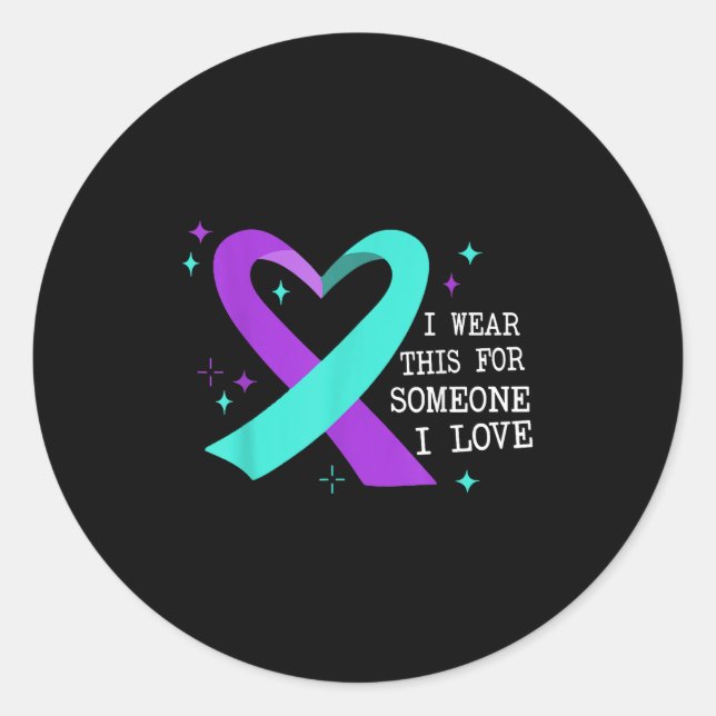 Suicide Awareness Suicide Prevention Suprt Survivo Classic Round Sticker (Front)