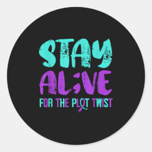 Suicide Awareness Suicide Prevention Suprt Survivo Classic Round Sticker