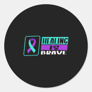 Suicide Awareness Suicide Prevention Suprt Survivo Classic Round Sticker