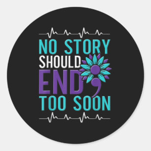 Suicide Awareness Suicide Prevention Suprt Survivo Classic Round Sticker