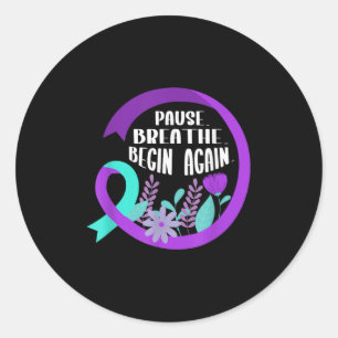 Suicide Awareness Suicide Prevention Suprt Survivo Classic Round Sticker