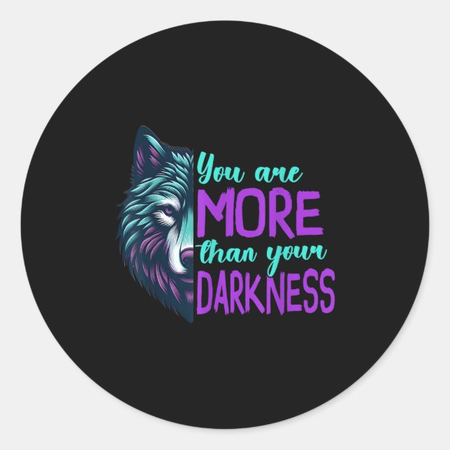 Suicide Awareness Suicide Prevention Suprt Survivo Classic Round Sticker (Front)