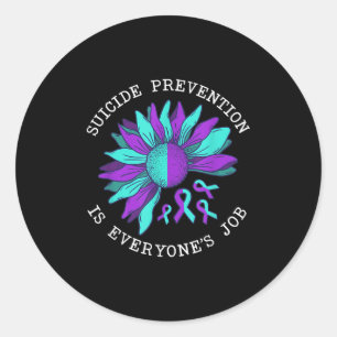 Suicide Awareness Suicide Prevention Suprt Survivo Classic Round Sticker