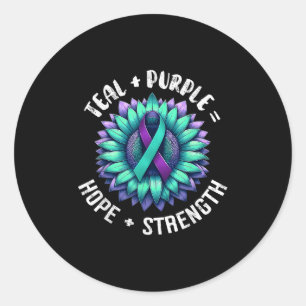 Suicide Awareness Suicide Prevention Suprt Survivo Classic Round Sticker