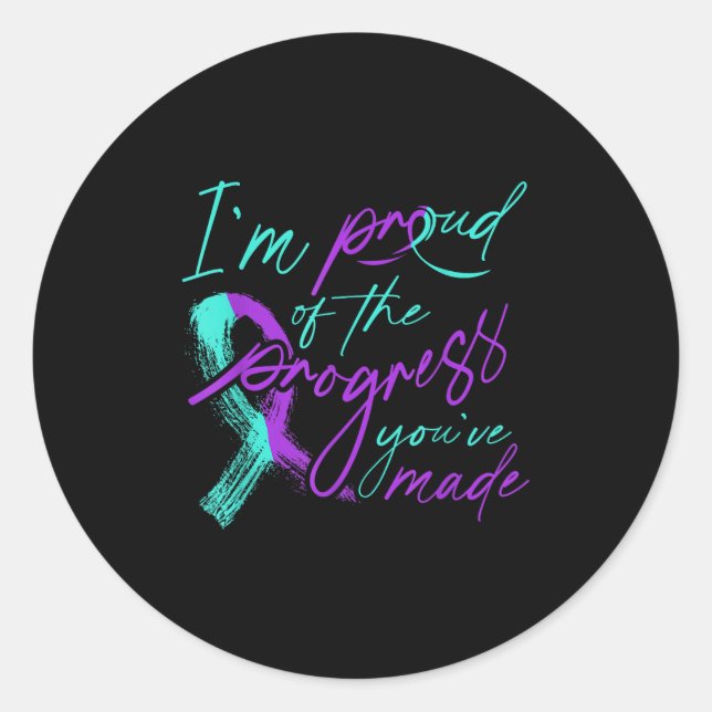 Suicide Awareness Suicide Prevention Suprt Survivo Classic Round Sticker (Front)