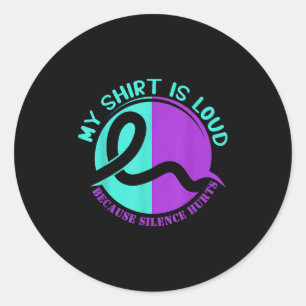 Suicide Awareness Suicide Prevention Suprt Survivo Classic Round Sticker