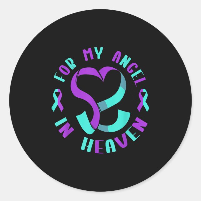 Suicide Awareness Suicide Prevention Suprt Survivo Classic Round Sticker (Front)