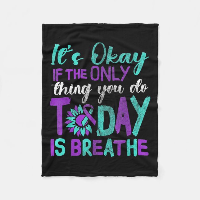 Suicide Awareness Suicide Prevention Suprt Survivo Fleece Blanket (Front)