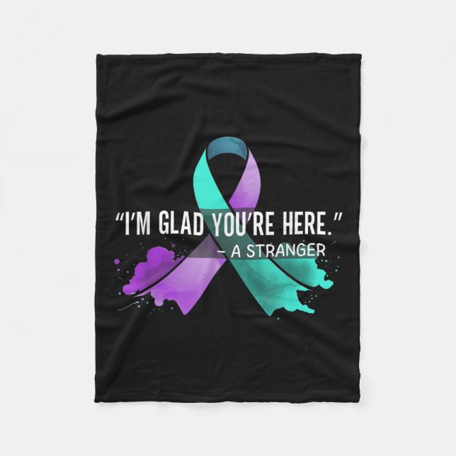 Suicide Awareness Suicide Prevention Suprt Survivo Fleece Blanket (Front)