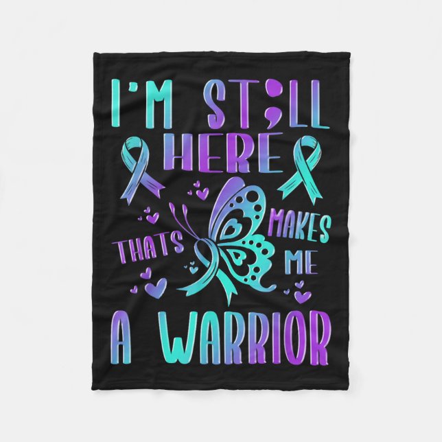Suicide Awareness Suicide Prevention Suprt Survivo Fleece Blanket (Front)