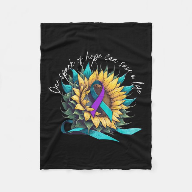 Suicide Awareness Suicide Prevention Suprt Survivo Fleece Blanket (Front)