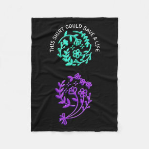 Suicide Awareness Suicide Prevention Suprt Survivo Fleece Blanket