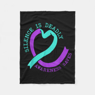 Suicide Awareness Suicide Prevention Suprt Survivo Fleece Blanket