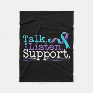 Suicide Awareness Suicide Prevention Suprt Survivo Fleece Blanket