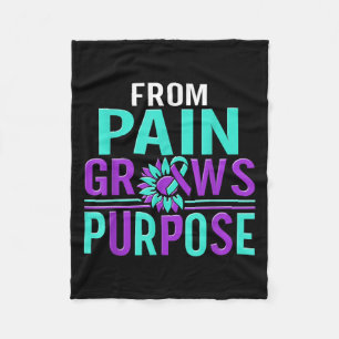 Suicide Awareness Suicide Prevention Suprt Survivo Fleece Blanket