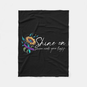 Suicide Awareness Suicide Prevention Suprt Survivo Fleece Blanket