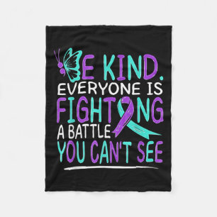 Suicide Awareness Suicide Prevention Suprt Survivo Fleece Blanket