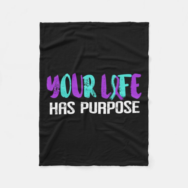 Suicide Awareness Suicide Prevention Suprt Survivo Fleece Blanket (Front)