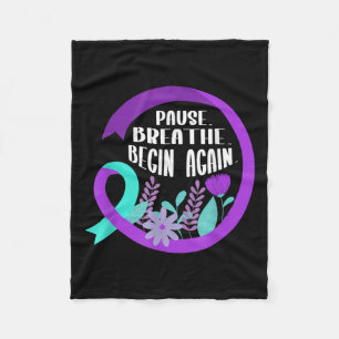 Suicide Awareness Suicide Prevention Suprt Survivo Fleece Blanket