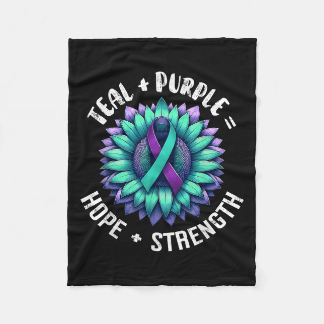 Suicide Awareness Suicide Prevention Suprt Survivo Fleece Blanket (Front)
