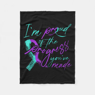 Suicide Awareness Suicide Prevention Suprt Survivo Fleece Blanket