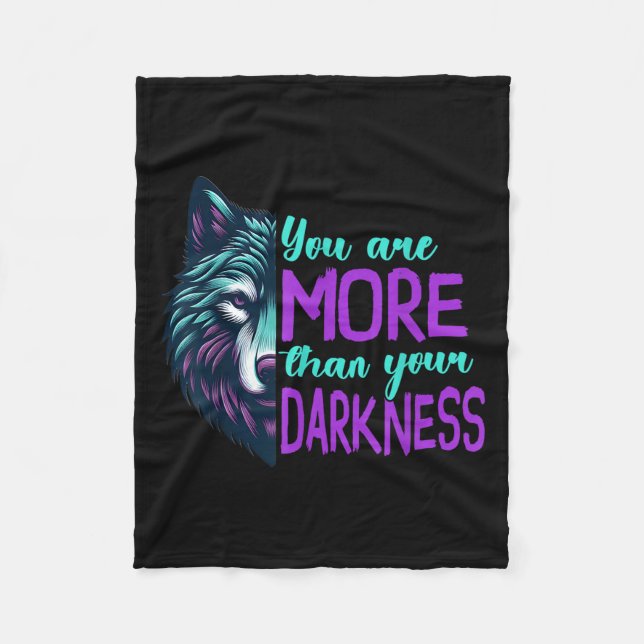 Suicide Awareness Suicide Prevention Suprt Survivo Fleece Blanket (Front)