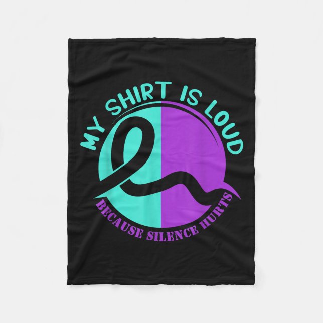 Suicide Awareness Suicide Prevention Suprt Survivo Fleece Blanket (Front)