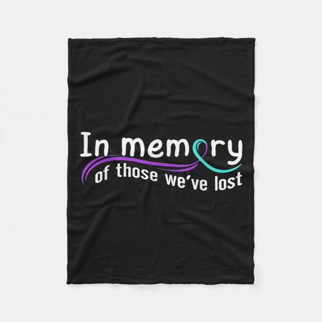 Suicide Awareness Suicide Prevention Suprt Survivo Fleece Blanket (Front)