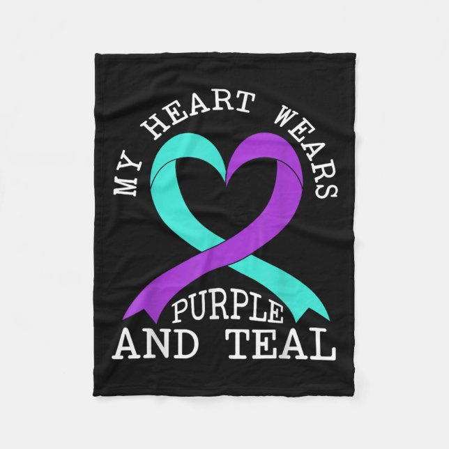 Suicide Awareness Suicide Prevention Suprt Survivo Fleece Blanket (Front)