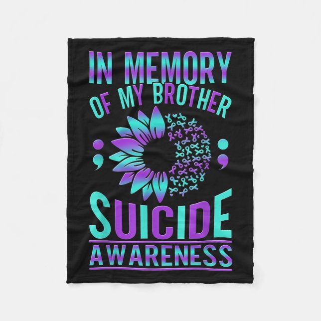 Suicide Awareness Suicide Prevention Suprt Survivo Fleece Blanket (Front)