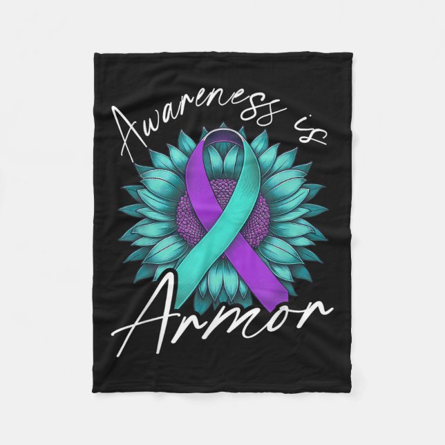 Suicide Awareness Suicide Prevention Suprt Survivo Fleece Blanket (Front)