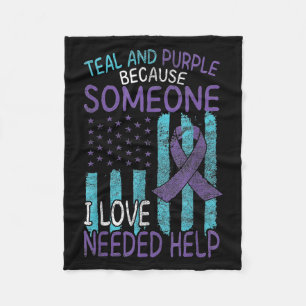 Suicide Awareness Suicide Prevention Suprt Survivo Fleece Blanket