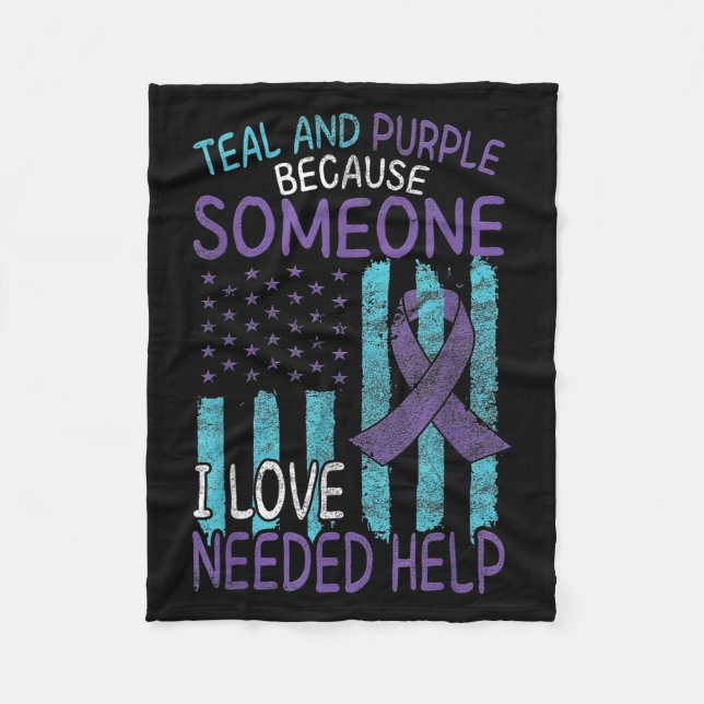 Suicide Awareness Suicide Prevention Suprt Survivo Fleece Blanket (Front)