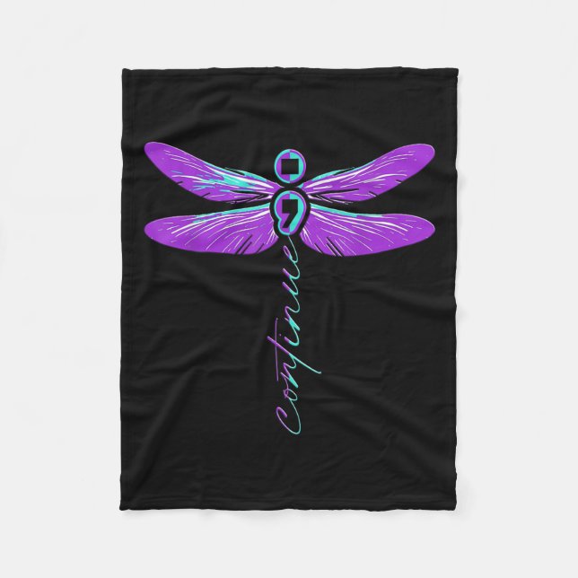 Suicide Awareness Suicide Prevention Suprt Survivo Fleece Blanket (Front)