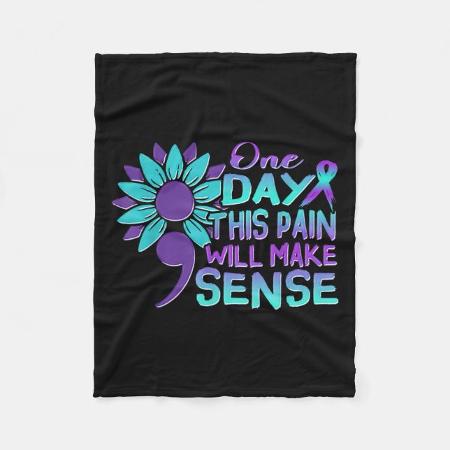Suicide Awareness Suicide Prevention Suprt Survivo Fleece Blanket (Front)
