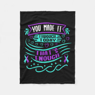 Suicide Awareness Suicide Prevention Suprt Survivo Fleece Blanket