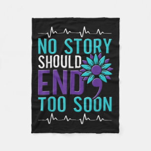 Suicide Awareness Suicide Prevention Suprt Survivo Fleece Blanket