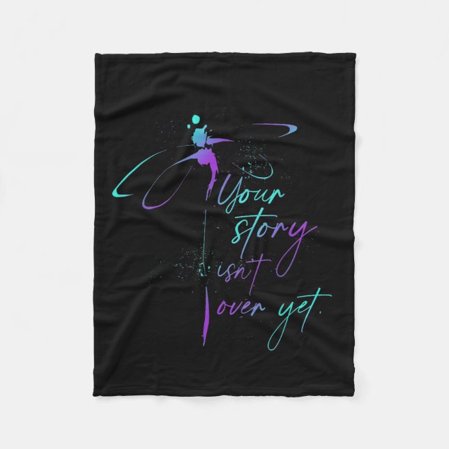 Suicide Awareness Suicide Prevention Suprt Survivo Fleece Blanket (Front)