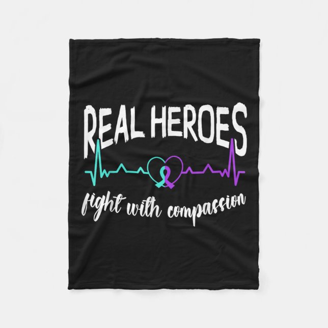 Suicide Awareness Suicide Prevention Suprt Survivo Fleece Blanket (Front)