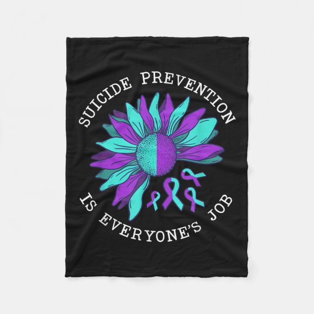 Suicide Awareness Suicide Prevention Suprt Survivo Fleece Blanket (Front)