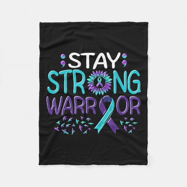 Suicide Awareness Suicide Prevention Suprt Survivo Fleece Blanket (Front)
