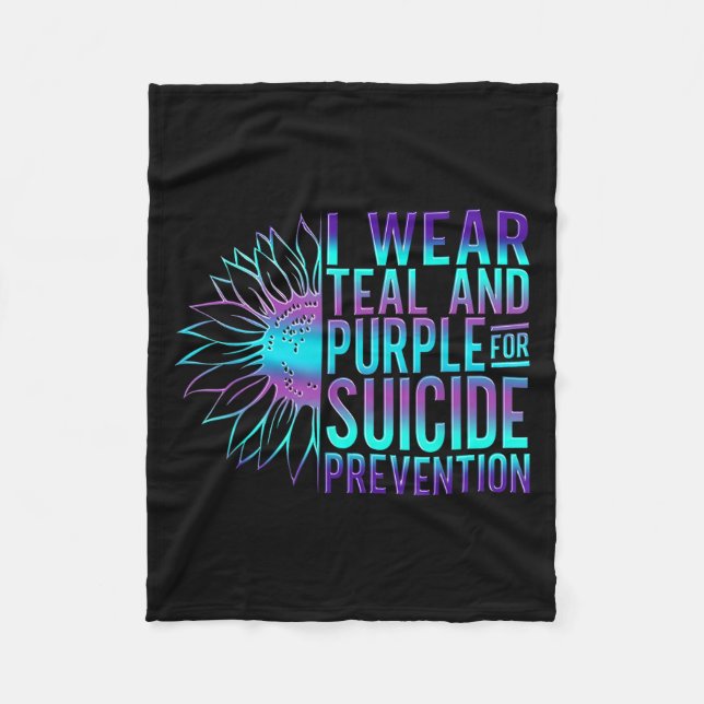 Suicide Awareness Suicide Prevention Suprt Survivo Fleece Blanket (Front)