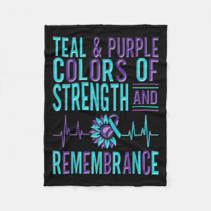 Suicide Awareness Suicide Prevention Suprt Survivo Fleece Blanket