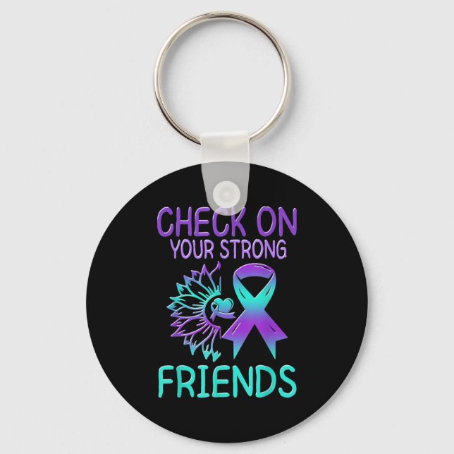 Suicide Awareness Suicide Prevention Suprt Survivo Key Ring (Front)