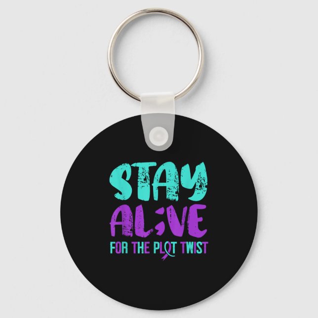 Suicide Awareness Suicide Prevention Suprt Survivo Key Ring (Front)