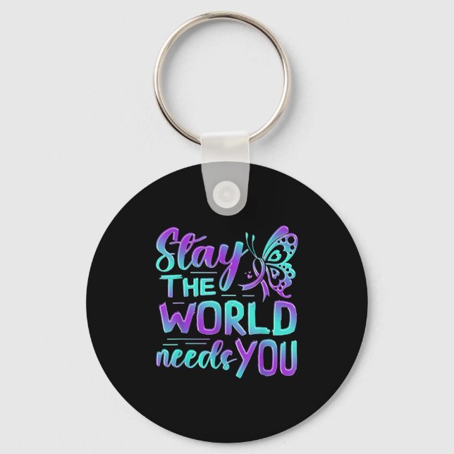 Suicide Awareness Suicide Prevention Suprt Survivo Key Ring (Front)